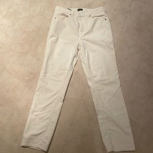 Cream Corduroy Straight Leg Pants Talbots